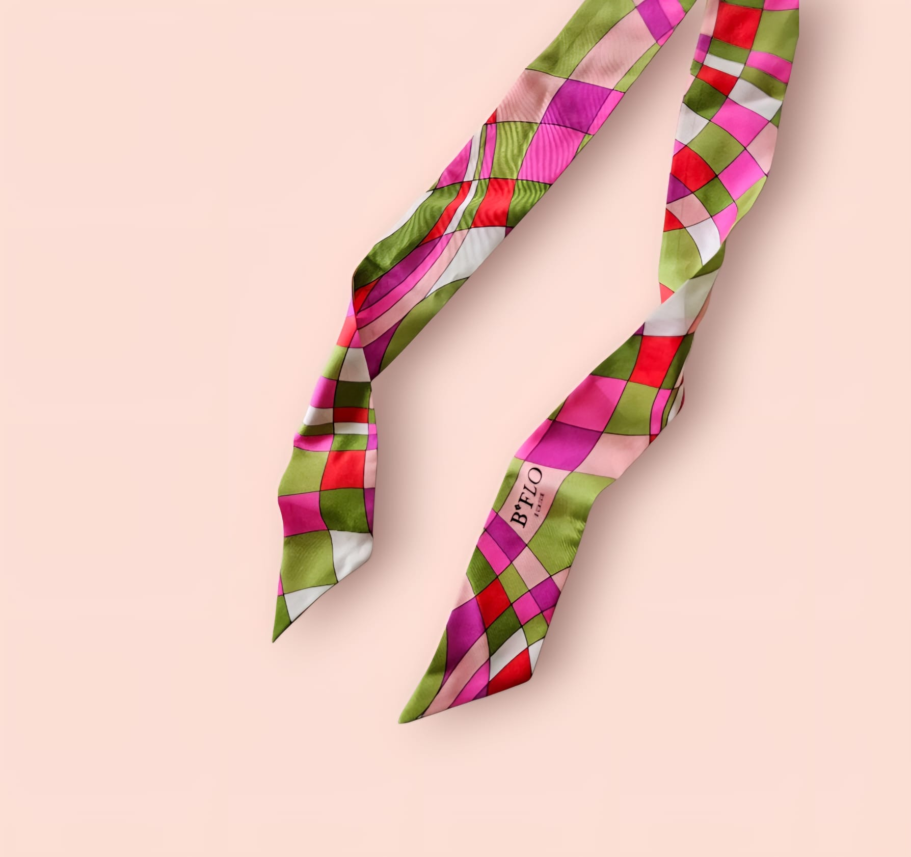 Seidenkrawatte – Rosa, Mehrfarbig